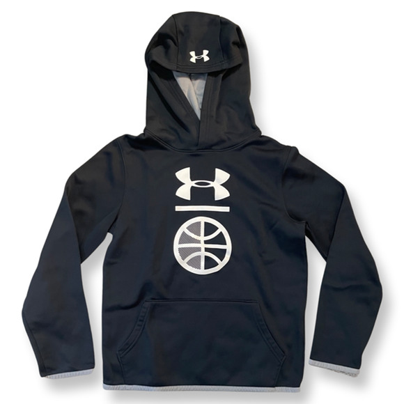 Under Armour Other - Under Armour Black Gray White Thin Athletic Hoodie Size Youth Medium